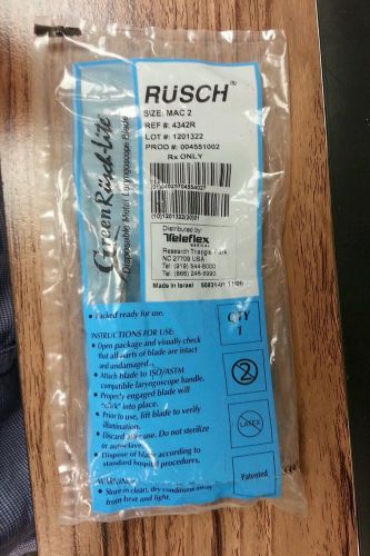 Rusch Disposable metal Laryngoscope Blade Mac 2 REF# 4342R  Qty 1 in package
