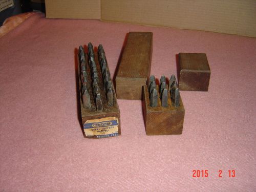 Craftsman Letter / Number punch stamp set in wooden boxes , 37 punches 1/8 steel