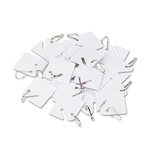 NEW PM COMPANY 04983 Replacement Slotted Key Cabinet Tags, 1 5/8 x 1 1/2, White,