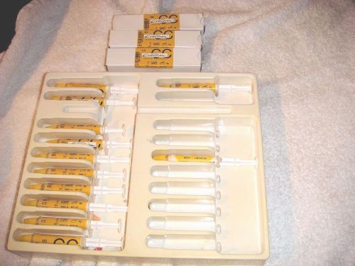 LOT OF USED WILLI GELLER CREATION PORCELAIN PASTE OPAQUES + 15 3-GRAM SYRINGES