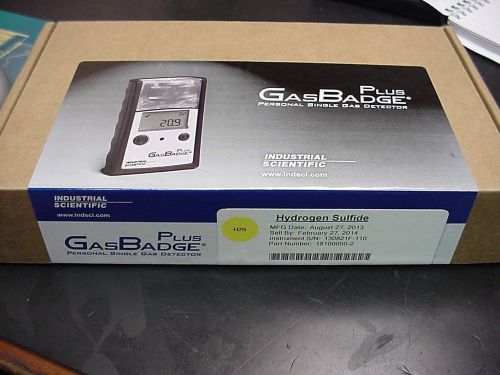 Industrial Scientific GasBadge Plus H2S Gas Monitor (sell by FEB 2014)