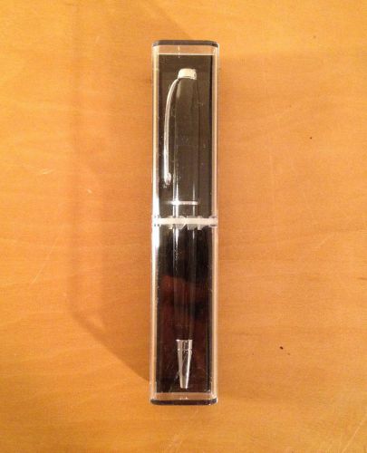 1 (One) Brand New Black Journal Pen w/ Clip - In Case - Black Ink