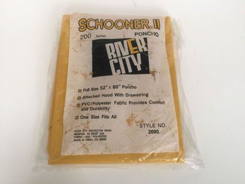 River City 2000 Schooner II 1-Piece Poncho PVC / Polyester 35 mil Yellow ONE SZ