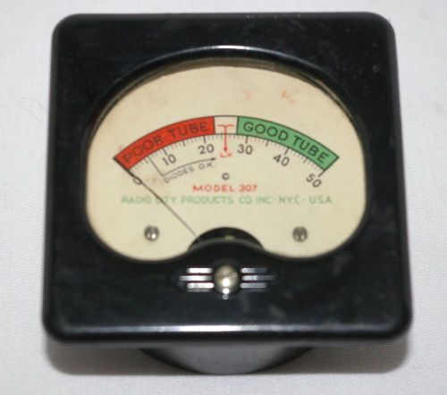 Vtg Radio City Products Electric Tube Tester Meter Model 307 Bakelite Case 