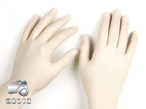 Brand new medium size  lightly powdered disposable latex gloves lot of 10 for sale