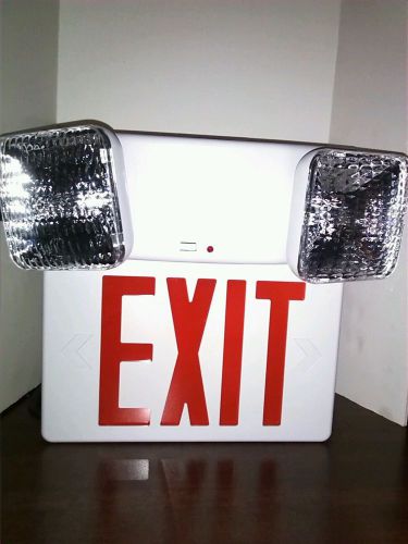 NIB Rexel Lighting CX3RW Red LED Exit Sign Integral Emergency Battery Pack