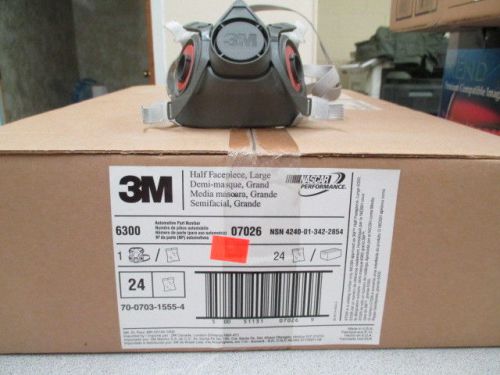 l case of 24 3M 6000 Respirator  Half Mask Facepiece 6300/7026 Respirator only