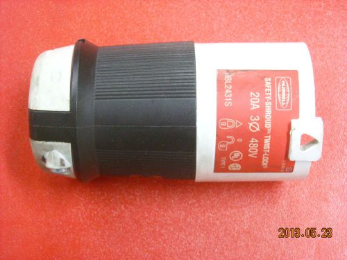 Hubbell HBL2431S Plug Connector 20A 480V