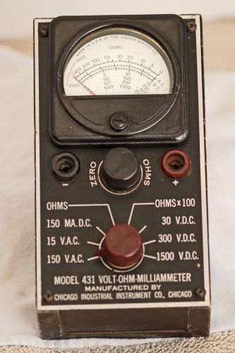 Vintage VOM Milliammeter CHICAGO INDUSTRIAL INSTRUMENT CO. Model 431