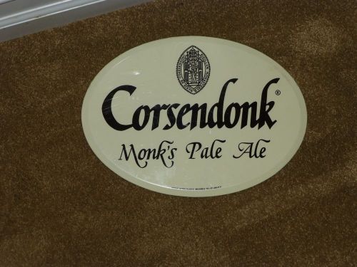 Vintage CORSENDONK MONK&#039;S PALE ALE BEER TIN SIGN MONASTERY BELGIUM
