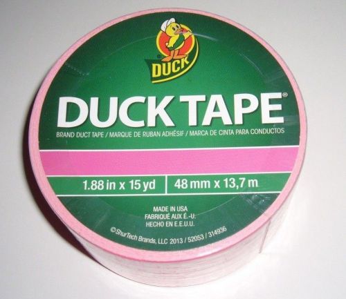 DUCK - Colored Duck Tape , 1.88&#034; X 15 YDS, Neon Pink Brand New