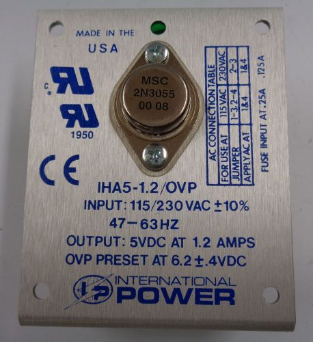 international power iha5-1.2/ovp linear power supply
