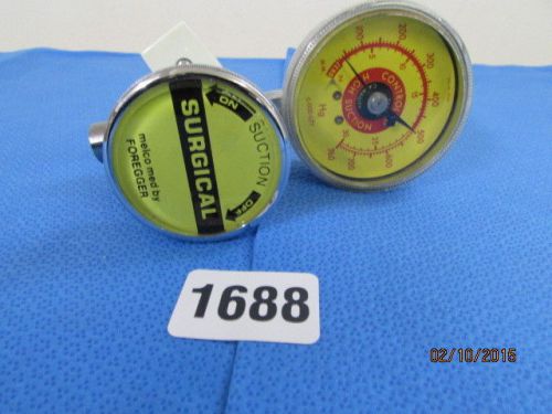 Foregger Surgical Vacuum Suction Valve Guage Melco Med 11-01-0020 O/R 1688