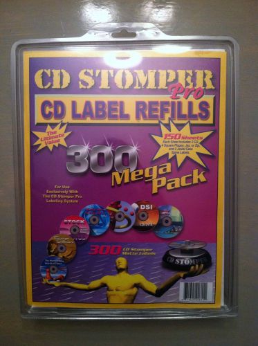 CD Stomper Pro CD Label Refills  300 Mega Pack  NEW