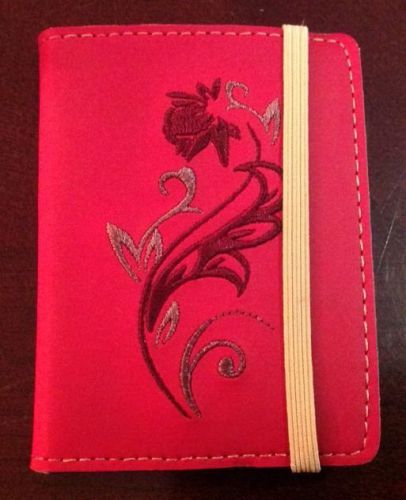 Wellspring Tuscany Collection Red &#034;Flower&#034; Note Folio