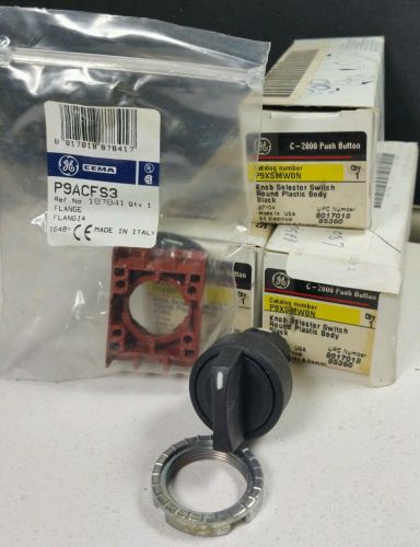 New ge c-2000 iec 5 position push button knob selector switch p9xsmwon p9acfs3 for sale