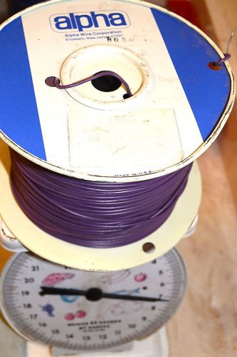 Alpha 1555 pvc hookup wire 18 awg stranded ~95% of 1000 ft spool new violet for sale