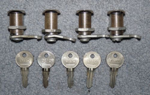 Lot of 4 Older Used ILLINOIS DUO High Security Cam Locks - Keyed Alike (LOT 488)