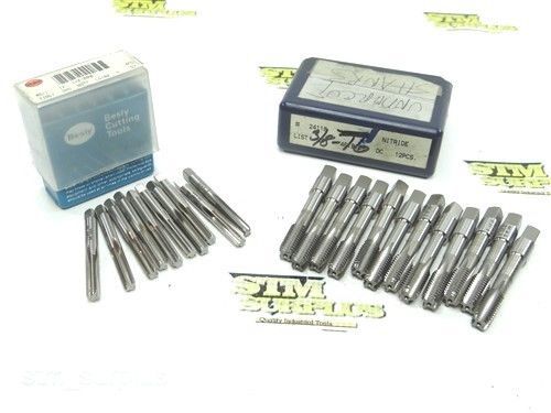 NEW!! LOT OF 22 HSS HAND TAPS 1/4&#034; -28 NF AND 3/8&#034; -16 BESLY HY-PRO