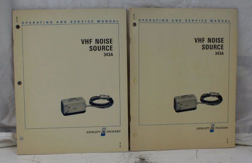 HP 343A VHF Noise Source Operating &amp; Service Manual Agilent