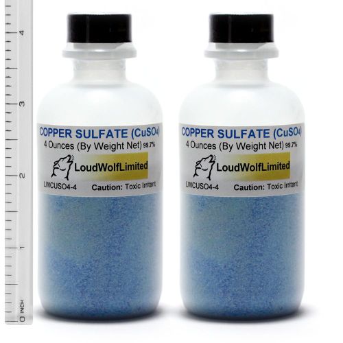 Copper Sulfate (Sulphate)  Ultra-Pure (99.7%)   8 Oz  SHIPS FAST from USA
