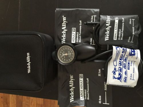 Welch allyn aneroid ds58 sphygmomanometer with flexiport blood pressure cuffs for sale