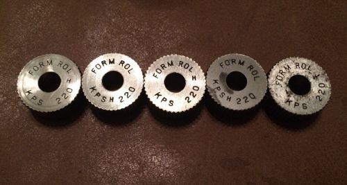Form Rol Knurl Wheel Rollers. Set of 5 KPS 220