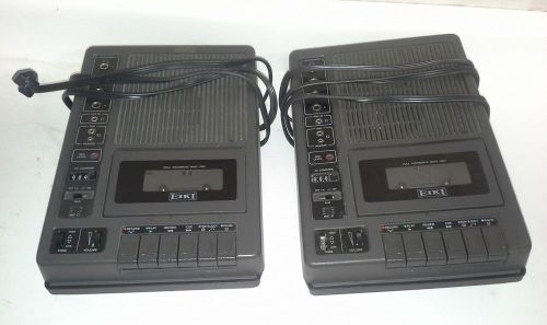 Lot of 2 EIKI Model 3279A Cassette Tape Deck w/ Multiple Headphone Outlets Teste
