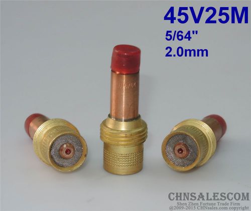 3 pcs 45V25M Collet Body Gas Lens for Tig Welding Torch WP-17-18-26 2.0mm 5/64&#034;
