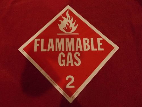 Vinyl Self Adhesive Flammable Gas Safety Signs ( 10 Pack) 10 3/4 &#034; Square