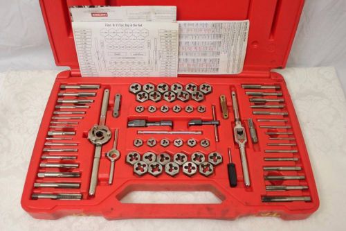 Matco tools 676td 76-piece fractional and metric tap and die threading kit for sale
