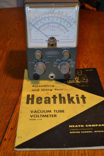 Rare Vtg. Heathkit VTVM  Model AV 7A  Factory Manual incl. Ham Radio