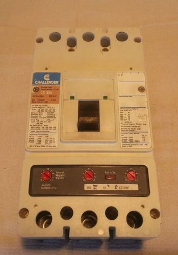 Challenger Circuit Breaker *WORKS*-CK3400F-400 amp-600 volt-3 pole-600 VAC Used