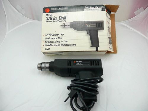 Black &amp; Decker model 7144  3/8” Variable Speed Reversible Drill w/Jacobs Chuck
