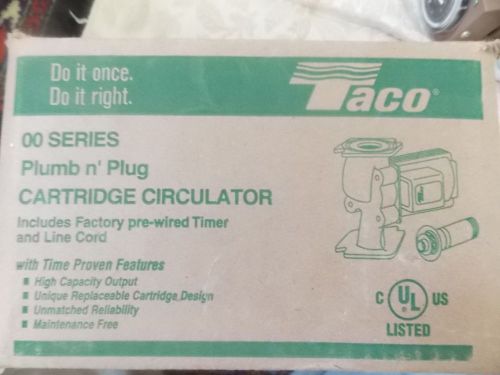New NIB TACO Plumb N Plug Cartridge Circulator Timer Bronze 00 Series Pump 003
