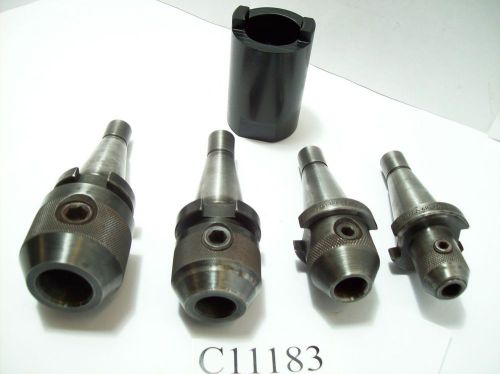 5pc set kennametal quick change nmtb 30 end mill holders &amp; tool block lot c11183 for sale