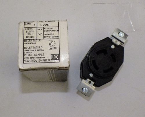 New leviton outlet 5372 30 amp 250 v nema 6-30r, 2p, 3w, flush mtg receptacle for sale