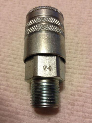 Parker Pneumatic Quick Coupling,Body 3/8&#034;, Male 3/8-18 NPTF,FREE SHIP,BEST DEAL