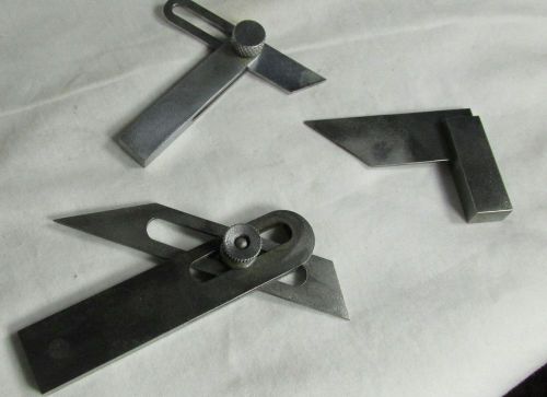 Vintage machinists bevels 2 pieces and 1 small square no names