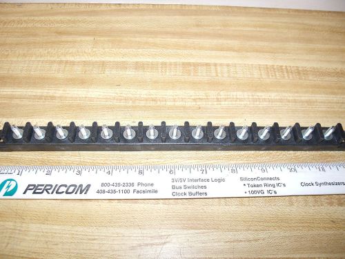 Terminal block 15 positions 10-24 x 1/2 inch bolts lot of 2 for sale