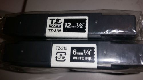 LOT 2 BROTHER P-TOUCH TZ-315 / TZ-335  TAPE - FREE SHIPPING