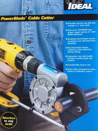 Ideal 35-078 powerblade drill powered 750 mcm cable cutter - new! for sale