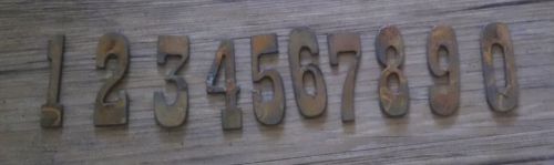 BULK LOT of 10 Number Sets 1.5&#034; Rusty Metal Vintage Western 0 1 2 3 4 5 6 7 8 9