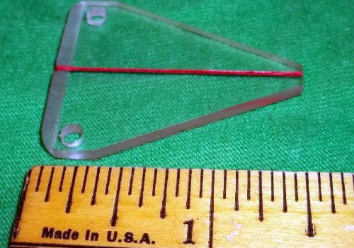 Small Clear Plastic Dial Pointer Indicator from Old Ham Radio NICE! Clean! L@@K!