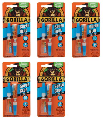 Gorilla glue 7800101 super glue 3g 2 tube pack, 5-pack-10 tubes total for sale