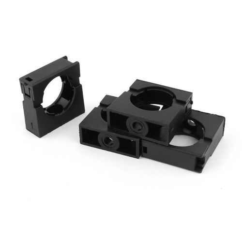 4pcs Black Fixed Mount Pipe Clip Bracket Clamp for 28.5mm Dia Corrugated Conduit