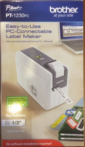 New Brother P-Touch PT-1230PC PC Label Thermal Printer No Setup Required TZ Tape