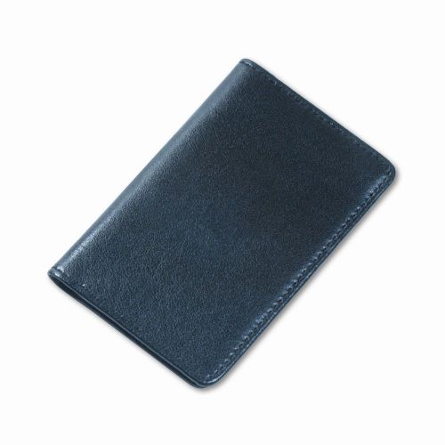Regal Leather Business Card Wallet Holds 25 2 x 3-1/2 Cards, Black