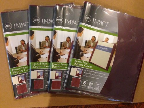 20 Professional Maroon Frosted Front Report Covers Impact Presentation Solutions