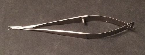 Spring precision dissecting scissors; 8.5cms long with a 5mm cutting edge; 1